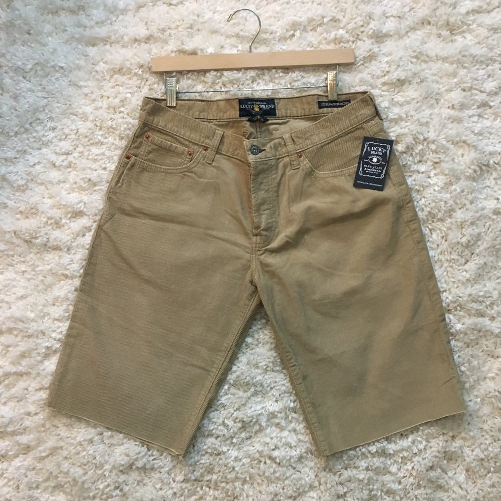 NWT LUCKY BRAND BUTTON FLY CORDUROY SHORTS